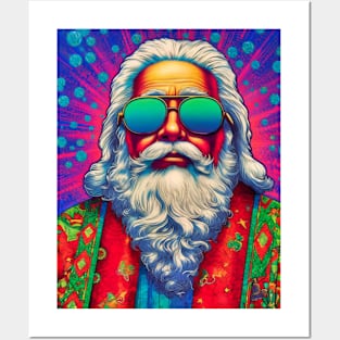 Fiesta Santa: Pop Art Latino Holiday Delight, Latino Santa Posters and Art